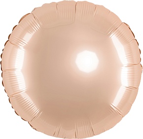 FM 18" круг Пудровый макарунс без рисунка фольгированный шар