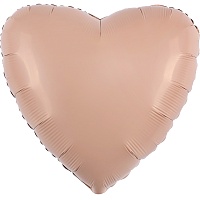 FM 18" сердце Винтажная роза, Матовый без рисунка фольгированный шар